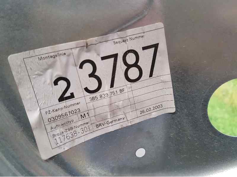 Recambio de elevalunas trasero izquierdo para volkswagen passat berlina (3b3) highline referencia OEM IAM 3B5839751BF 18 PINS 