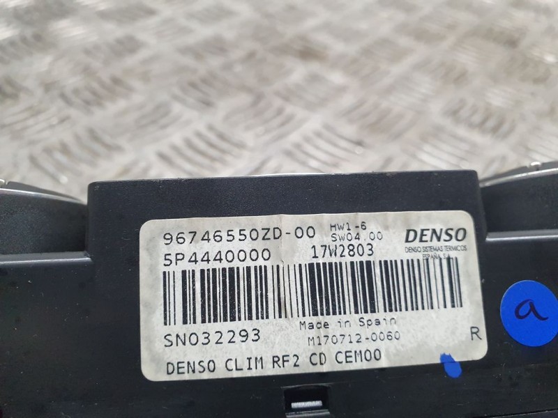 Recambio de mando calefaccion / aire acondicionado para citroën c-elysée shine referencia OEM IAM 96746550ZD 5P4440000 DENSO