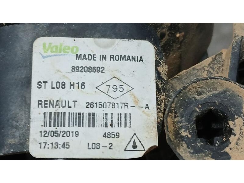 Recambio de faro antiniebla izquierdo para dacia dokker furgoneta/monovolumen 1.6 lpg referencia OEM IAM 261507817R VALEO 892086