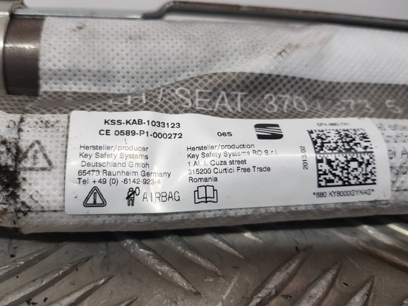 Recambio de airbag cortina delantero izquierdo para seat leon (5f1) reference referencia OEM IAM CE0589P1000272  