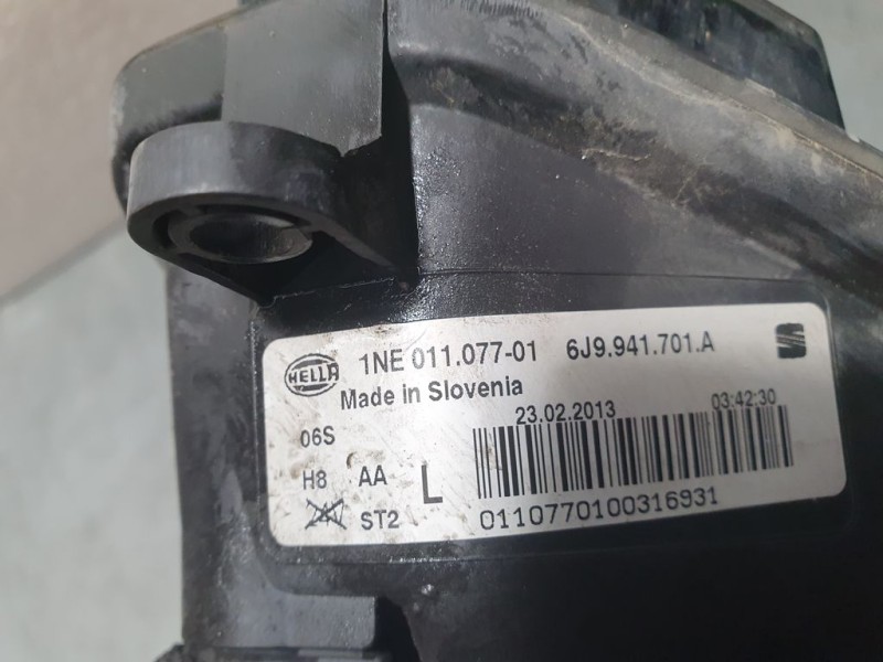 Recambio de faro antiniebla izquierdo para seat leon (5f1) reference referencia OEM IAM 6J9941701A 1NE01107701 HELLA