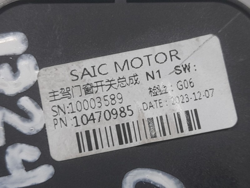 Recambio de mando elevalunas delantero izquierdo para mg zs suv (azs1) 1.0 t-gdi referencia OEM IAM 10470985 10003589 SAIC