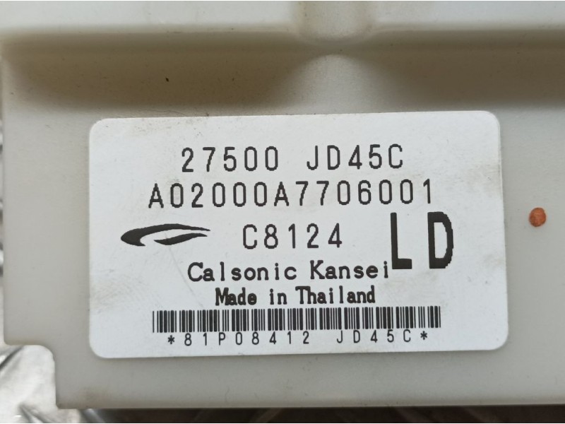 Recambio de mando climatizador para nissan qashqai (j10) tekna referencia OEM IAM 27500JD45C A02000A7706001 CALSONIC KANSEI