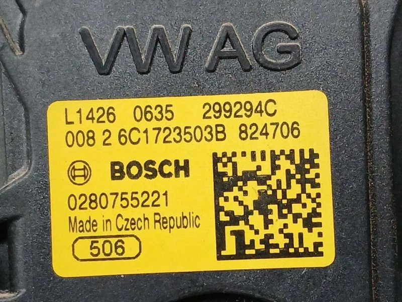 Recambio de potenciometro pedal para volkswagen polo (6c1) advance bluemotion referencia OEM IAM 6C1723503B 0280755221 BOSCH