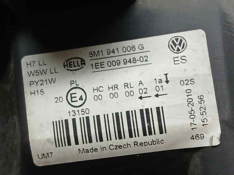Recambio de faro derecho para volkswagen golf plus (521) advance referencia OEM IAM 5M1941006G 1EE00994802 HELLA