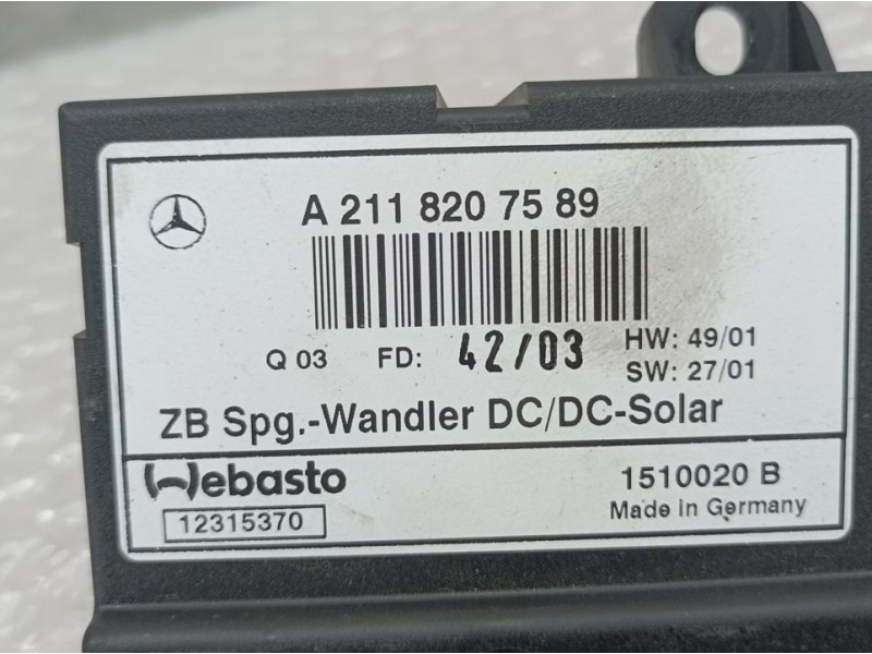 Recambio de modulo electronico para mercedes-benz clase e (w211) berlina e 240 (211.061) referencia OEM IAM A2118207589 1510020B