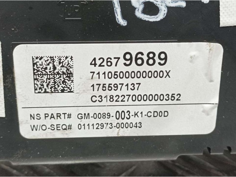 Recambio de cuadro instrumentos para opel mokka x innovation referencia OEM IAM 42679689 175597137 