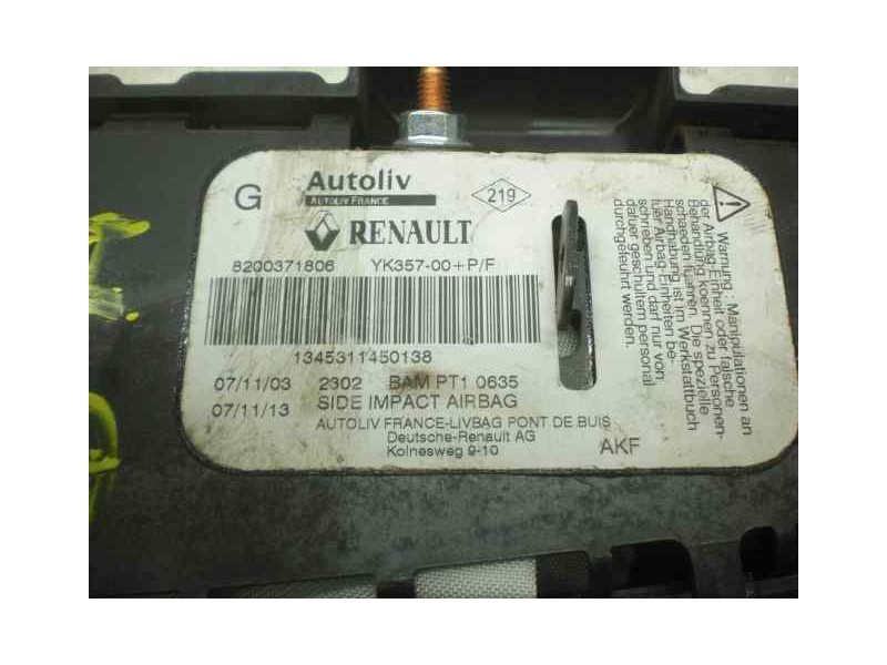 Recambio de airbag lateral izquierdo para renault scenic ii authentique referencia OEM IAM 8200371806  