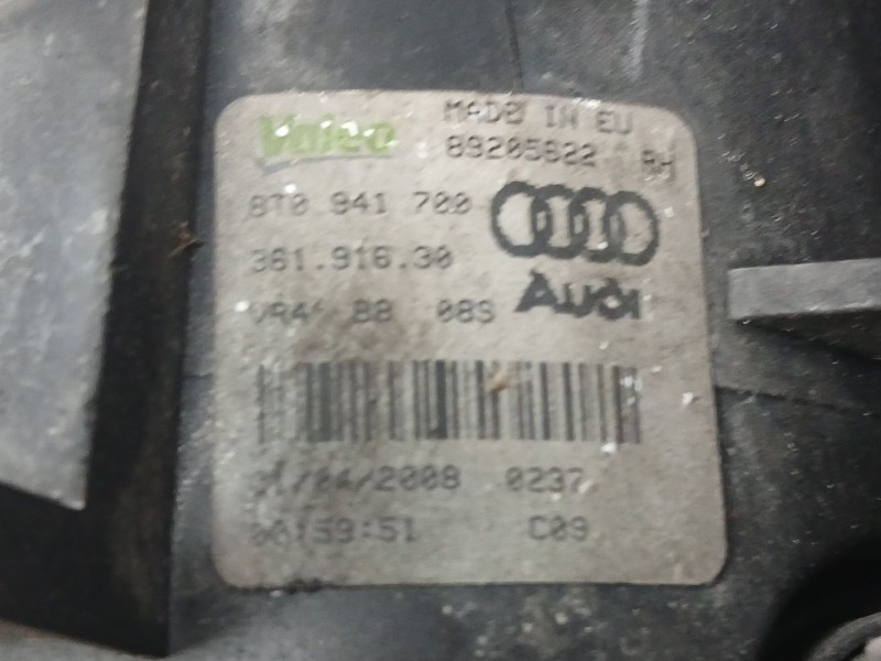 Recambio de faro antiniebla derecho para audi a5 (8t3) 2.7 tdi referencia OEM IAM 8T0941700 VALEO 89205622