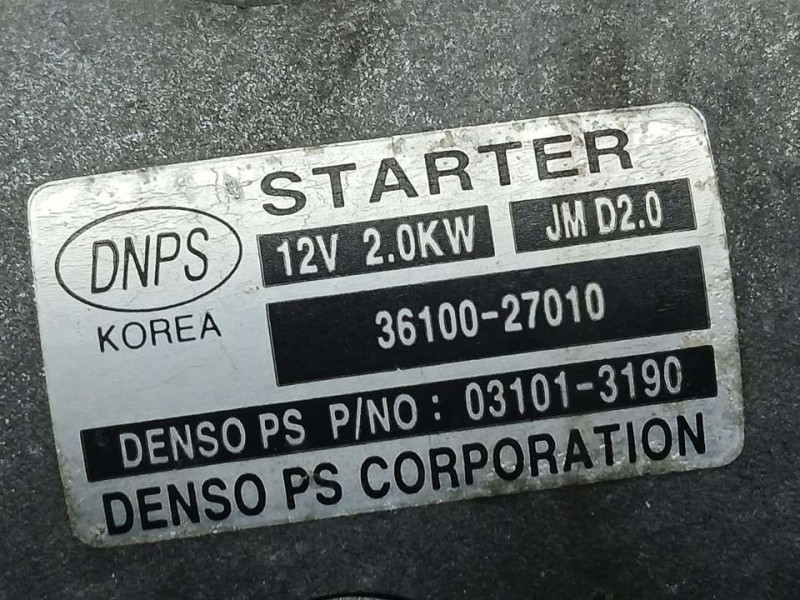 Recambio de motor arranque para kia magentis emotion referencia OEM IAM 3610027010 031013190 DENSO