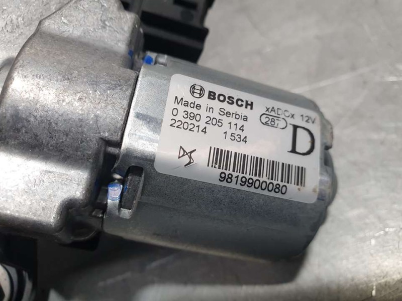Recambio de motor limpia trasero para peugeot 208 (p2) allure referencia OEM IAM 9819900080 0390205114 BOSCH