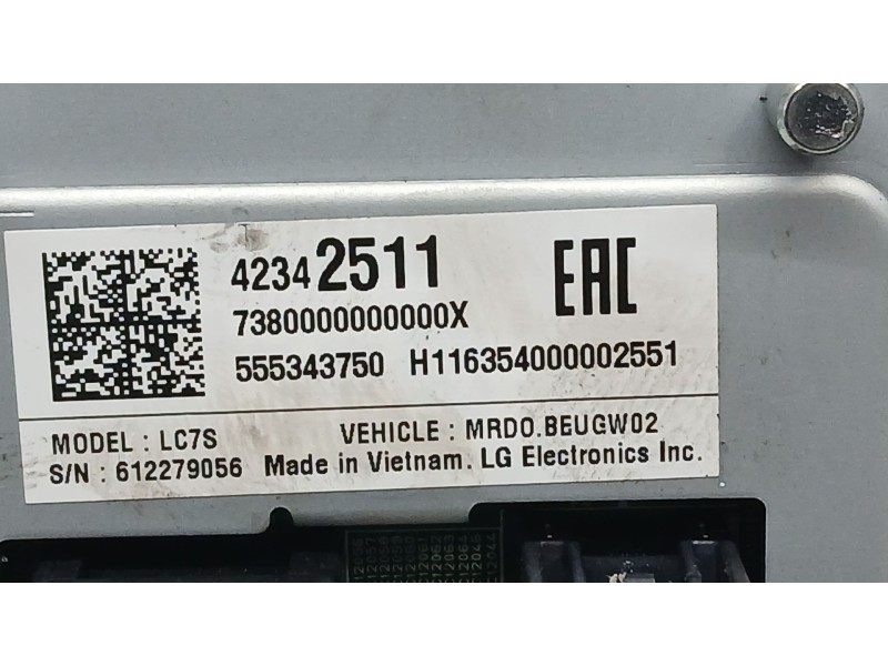 Recambio de sistema navegacion gps para opel astra k (b16) 1.6 cdti (68) referencia OEM IAM 42342511 LG ELECTRONICS 555343750