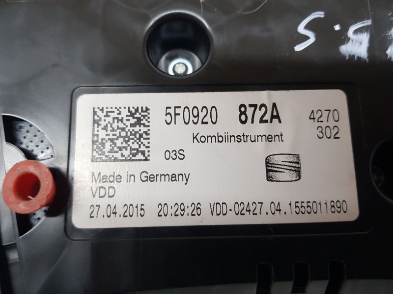 Recambio de cuadro instrumentos para seat leon st (5f8) 2.0 tdi referencia OEM IAM 5F0920872H  
