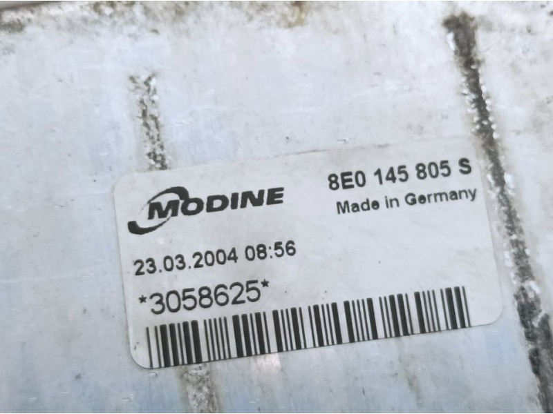 Recambio de intercooler para audi a4 avant (8e) 1.9 tdi (96kw) referencia OEM IAM 8E0145805S 3058625 MODINE