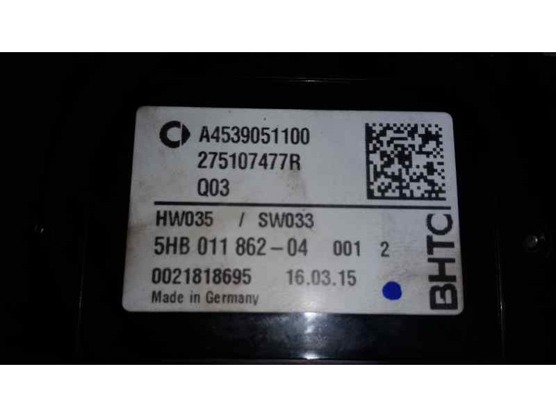 Recambio de mando climatizador para smart forfour basis (52kw) (453.042) referencia OEM IAM 5HB01186204 A4539051100 
