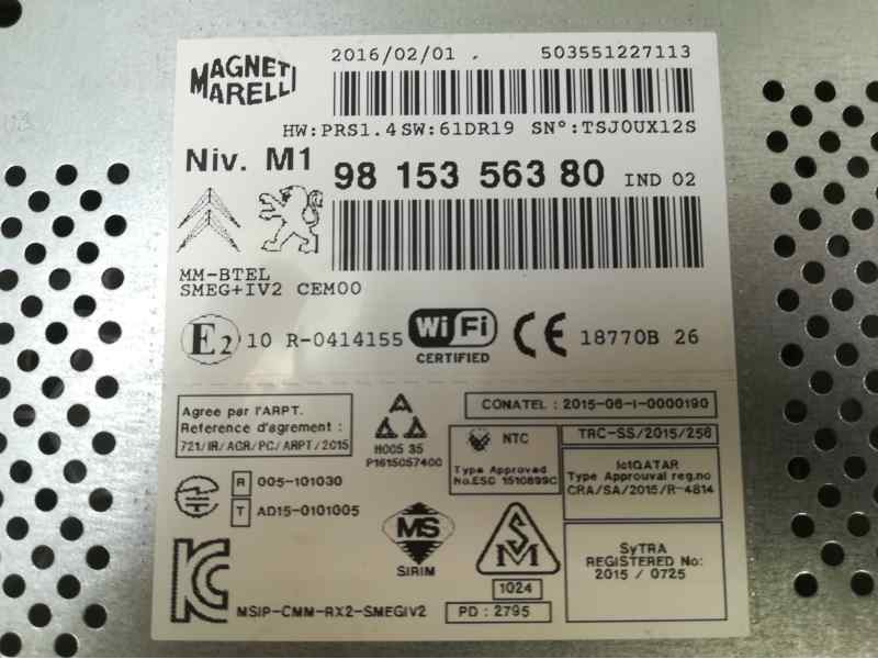 Recambio de sistema navegacion gps para citroën c4 lim. shine referencia OEM IAM 9815356380  