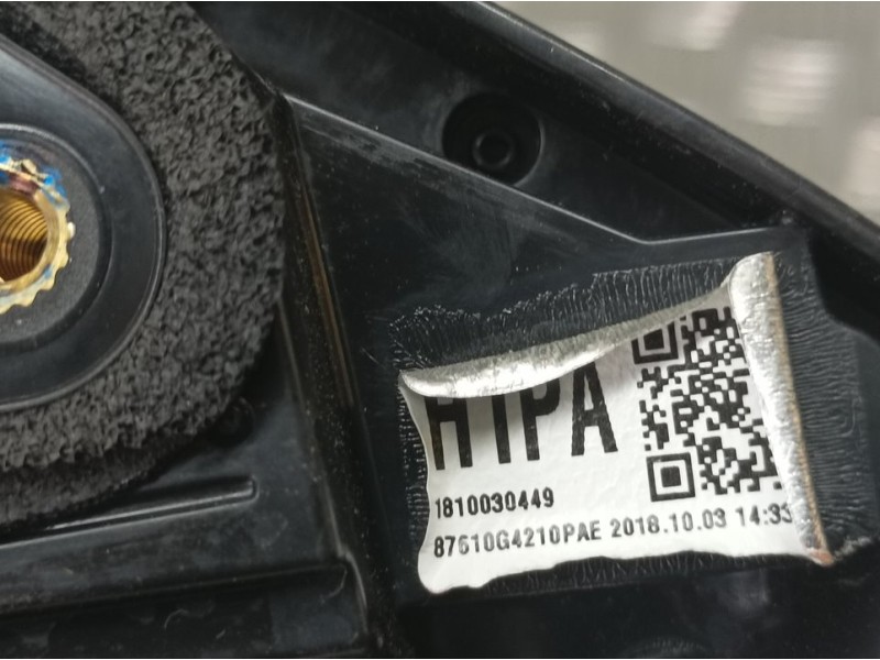 Recambio de retrovisor izquierdo para hyundai i30 (pd) essence referencia OEM IAM 8761G4210 1810030449 ELECTRICO FALTA TAPA