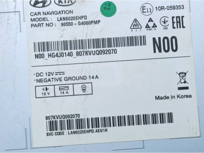 Recambio de sistema navegacion gps para hyundai i30 (pd) essence referencia OEM IAM 96550G4000PMP LAN6020EKPD TOCADA VER FOTOS