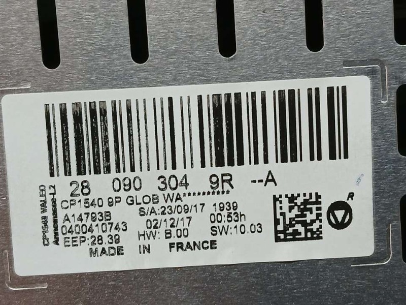 Recambio de sistema navegacion gps para renault megane iv berlina 5p business referencia OEM IAM 280903049R A14793B VALEO