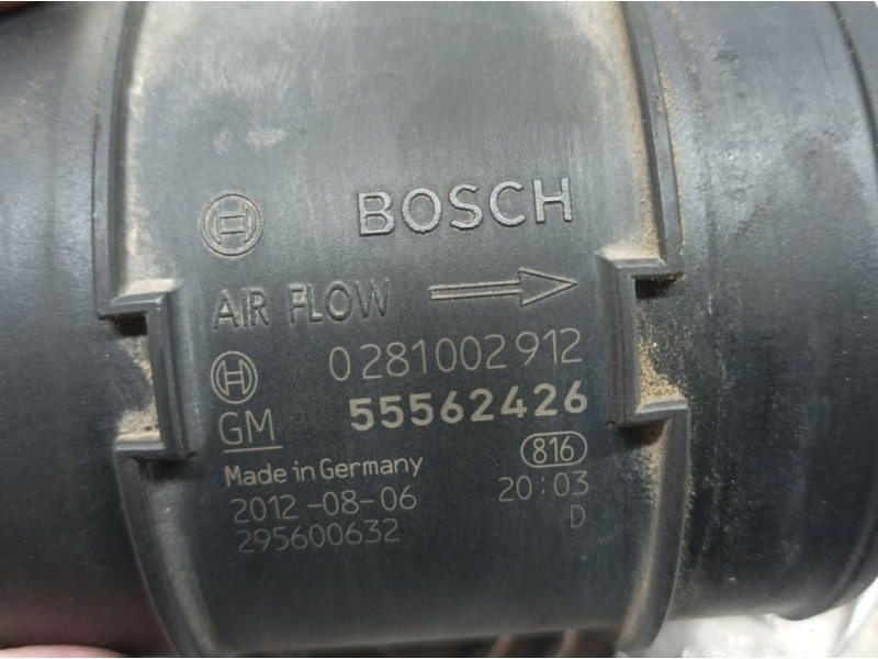 Recambio de caudalimetro para opel insignia berlina selective referencia OEM IAM 55562426 0281002912 BOSCH