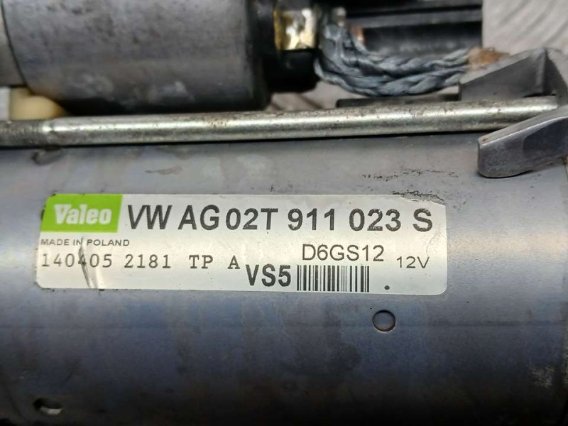 Recambio de motor arranque para audi a3 sportback (8p) 1.6 fsi ambiente referencia OEM IAM 02T911023S D6GS12 VALEO