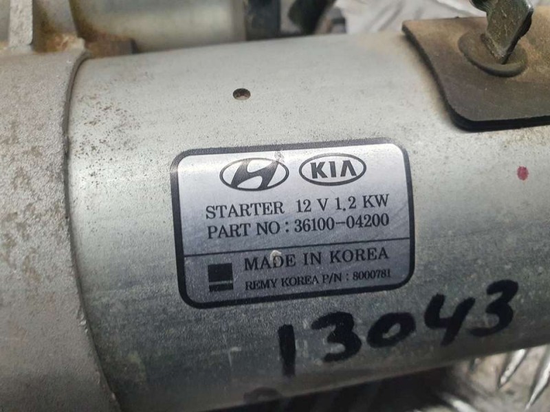 Recambio de motor arranque para hyundai kona pure referencia OEM IAM 3610004200 8000781 
