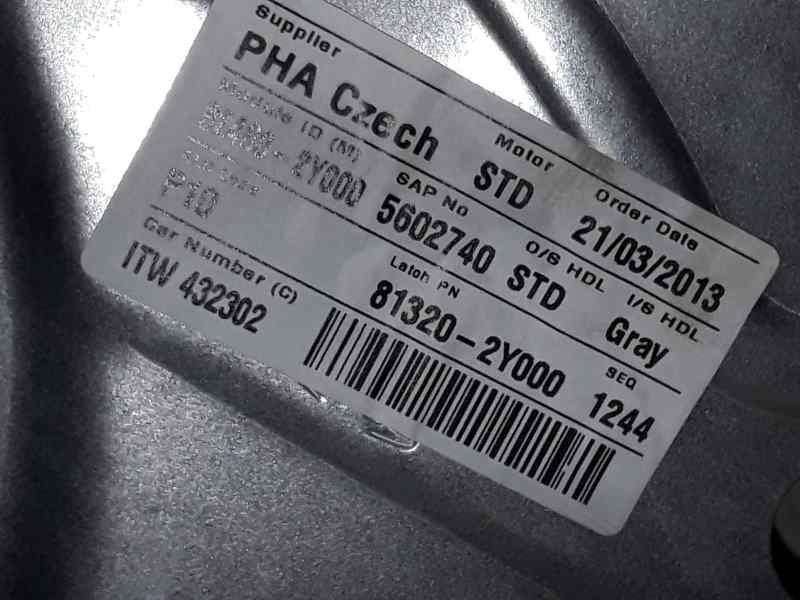 Recambio de elevalunas delantero derecho para hyundai ix35 sle 2wd referencia OEM IAM 813202Y000 2 PINS ELECTRICO