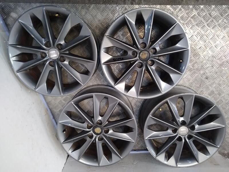Recambio de juego llantas aluminio para seat ibiza (6j5) style tech referencia OEM IAM 7X16 5 TORN ET43 ALUMINIO ROZADAS