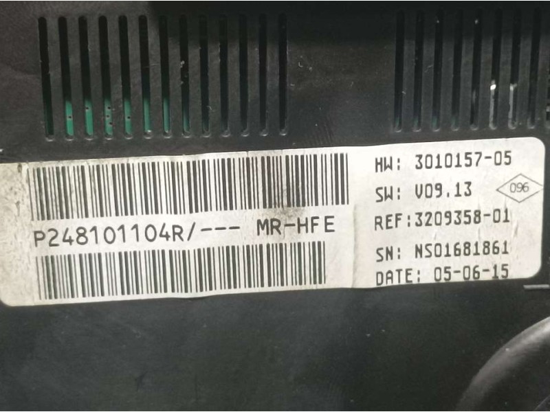 Recambio de cuadro instrumentos para renault kadjar experience referencia OEM IAM 248101104R NS01681861 JOHNSON CONTROLS