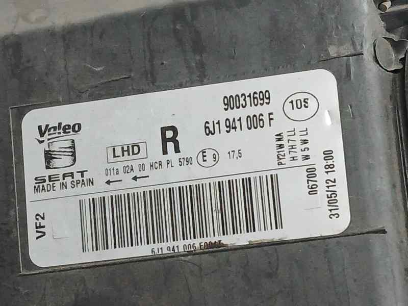 Recambio de faro derecho para seat ibiza (6j5) stylance referencia OEM IAM 6J1941006F 90031699 VALEO