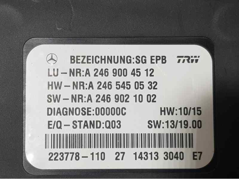 Recambio de modulo electronico para mercedes-benz clase a (w176) a 180 cdi blueefficiency (176.012) referencia OEM IAM 246900451