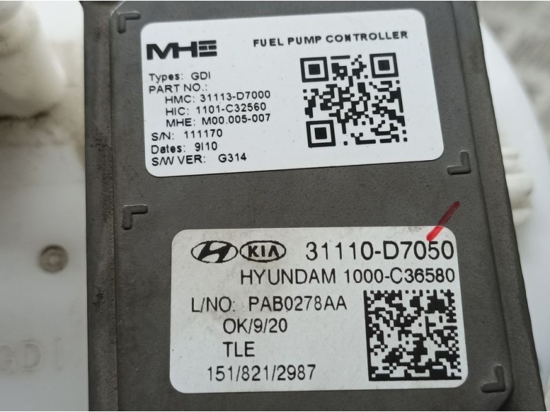 Recambio de aforador para hyundai tucson n-line lite 2wd referencia OEM IAM 31110D7050 1000C36580 