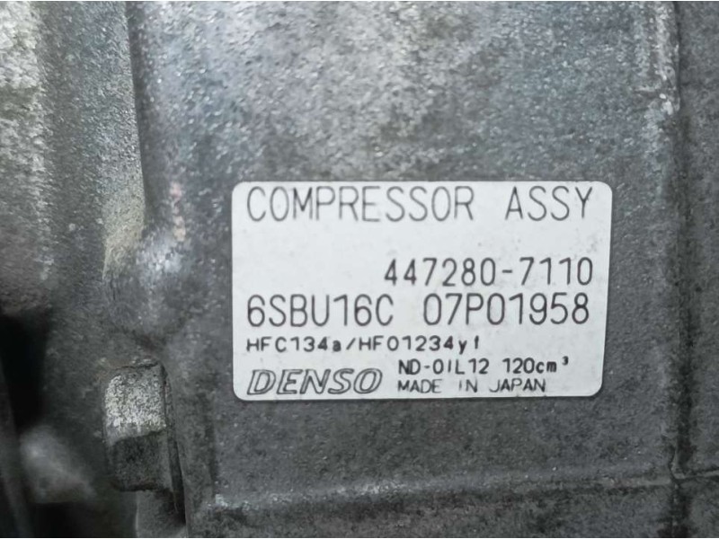 Recambio de compresor aire acondicionado para mercedes-benz clase b (w246) b 200 cdi be (246.201) referencia OEM IAM 4472807110 