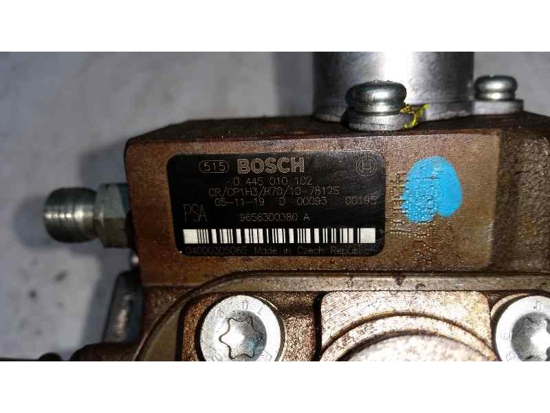 Recambio de bomba alta presion para peugeot 207 1.4 hdi referencia OEM IAM 0445010102 9656300380A BOSCH