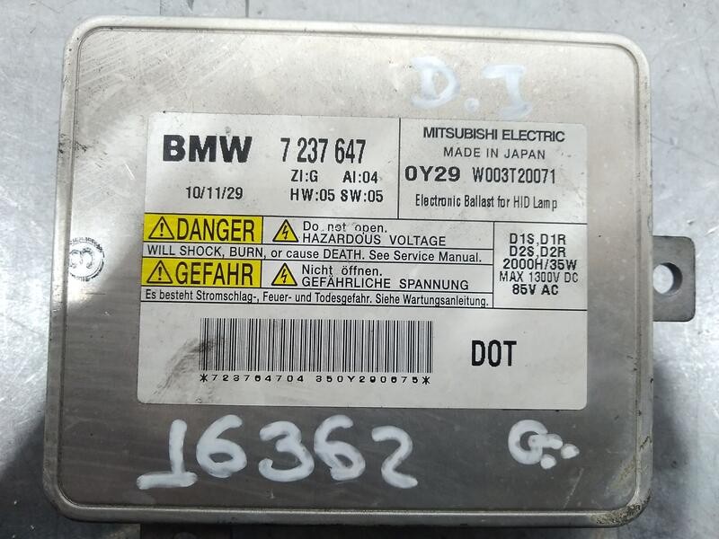 Recambio de centralita faros xenon para bmw serie 3 berlina (e90) 318d referencia OEM IAM 7237647  