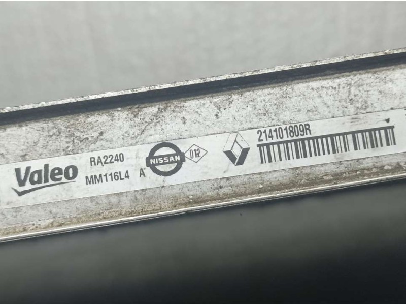 Recambio de radiador agua para renault kadjar experience referencia OEM IAM 214101809R RA2240 VALEO