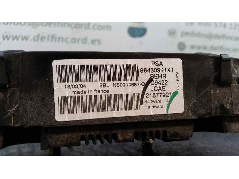 Recambio de mando climatizador para peugeot 307 (s1) xs referencia OEM IAM 21677921 96430991XT BEHR