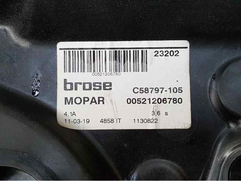 Recambio de elevalunas delantero derecho para fiat 500 x (334) mirror referencia OEM IAM 521206780 C58797105 ELECTRICO-6 PINS