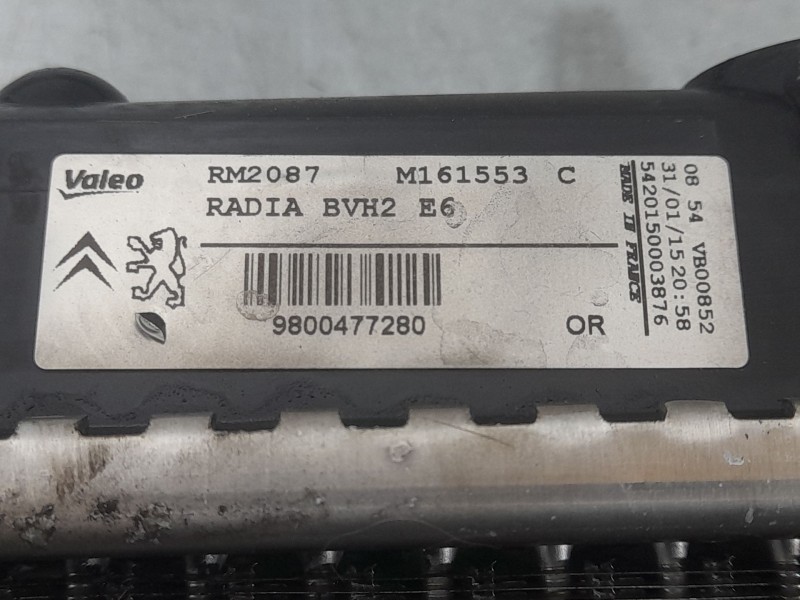 Recambio de radiador agua para citroën c4 ii (nc_) 1.6 bluehdi 100 referencia OEM IAM 9800477280 RM2087 VALEO