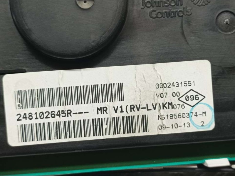 Recambio de cuadro instrumentos para dacia lodgy ambiance referencia OEM IAM 248102645R NS28560374M JOHNSON CONTROLS