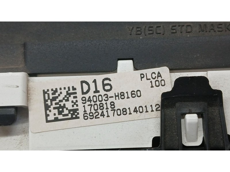 Recambio de cuadro instrumentos para kia stonic (yb) 1.2 cvvt referencia OEM IAM 94003H8160  170818