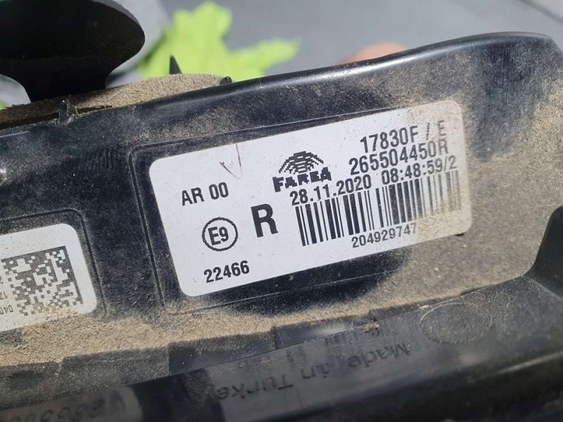 Recambio de piloto trasero derecho para renault clio v business referencia OEM IAM 265504450R 17830F FARBA