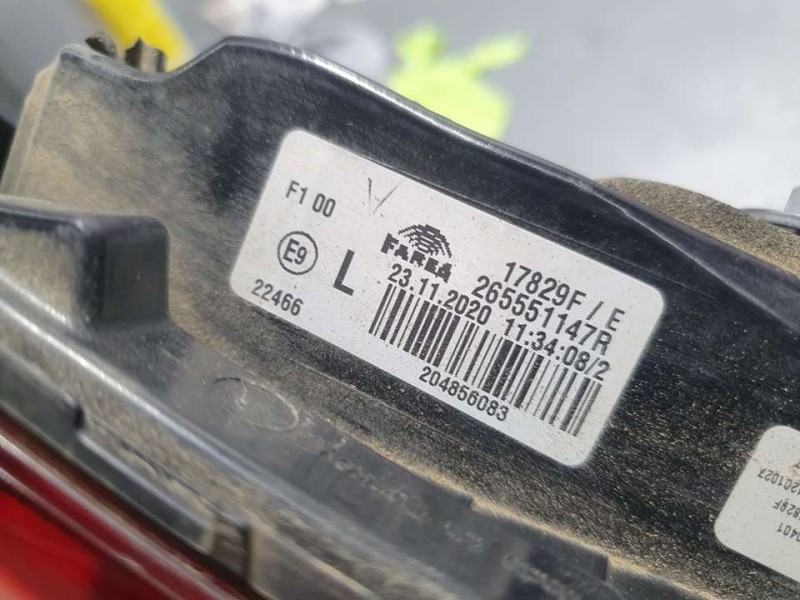 Recambio de piloto trasero izquierdo para renault clio v business referencia OEM IAM 265551147R 17829F FARBA INTERIOR