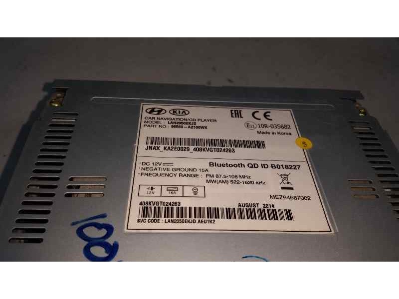 Recambio de sistema navegacion gps para kia cee´d drive referencia OEM IAM 96560A2100WK  