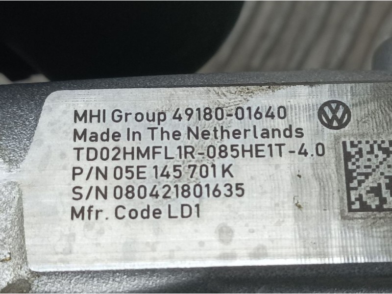 Recambio de turbocompresor para seat ateca (kh7) 1.5 16v tsi act referencia OEM IAM 05E145701K 4918001640 MHI GROUP