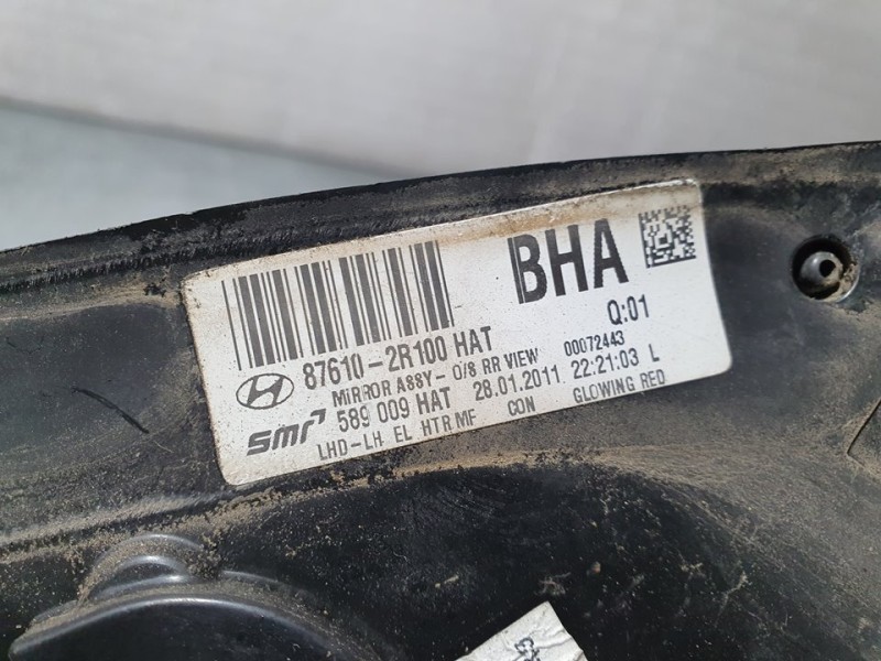 Recambio de retrovisor izquierdo para hyundai i30 comfort referencia OEM IAM 876102R100 589009 ELECTRICO 5 PINES