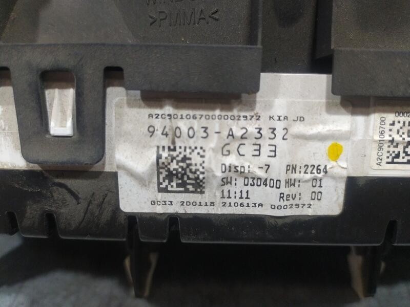 Recambio de cuadro instrumentos para kia cee´d concept referencia OEM IAM 94033A2332 CONTINENTAL TOCADO A2C90106700