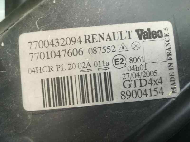 Recambio de faro izquierdo para renault scenic rx4 (ja0) 1.9 dci privilege referencia OEM IAM 7700432094 89004154 VALEO