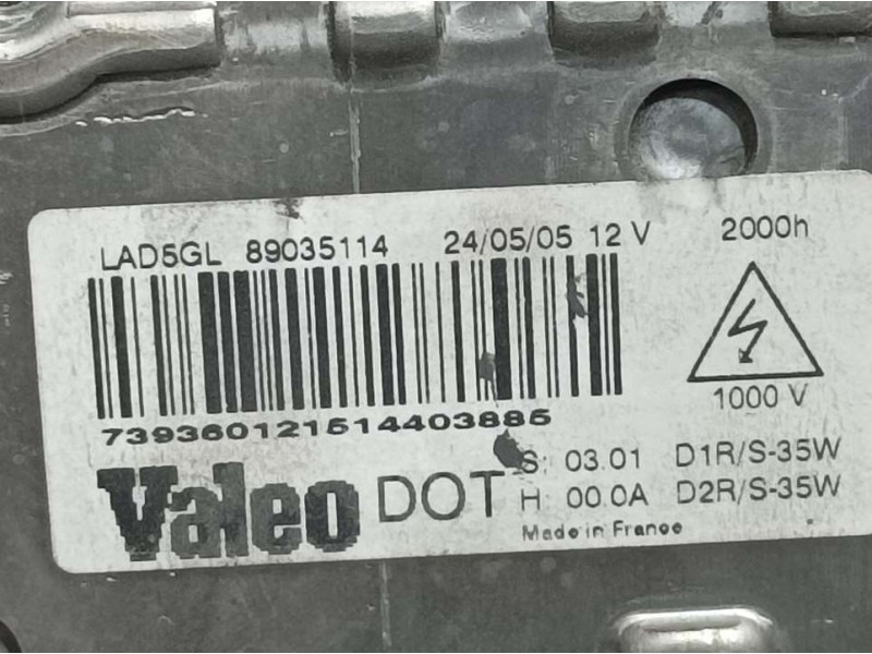 Recambio de centralita faros xenon para renault laguna ii grandtour (kg0) dynamique luxe referencia OEM IAM 89035114 73936012151