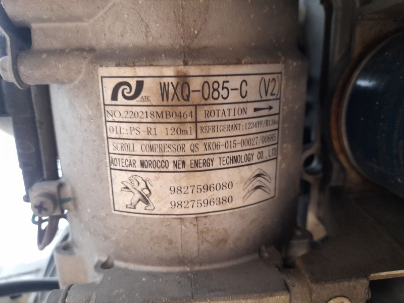 Recambio de compresor aire acondicionado para peugeot 208 ii (ub_, up_, uw_, uj_) 1.2 puretech 75 referencia OEM IAM 9827596080 